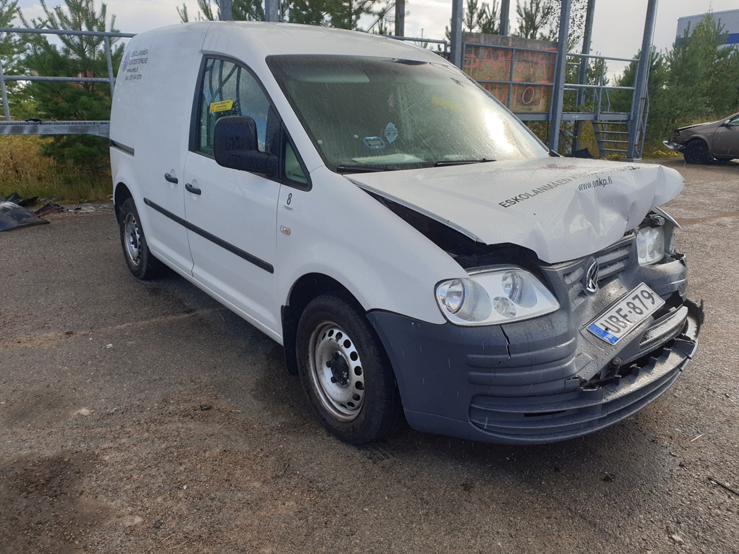 VIN: WV1ZZZ2KZ8X082962 Auction: COPART FINLAND Lot: 50123836 Location: Tiistain huutokauppa WV1ZZZ2KZ8X082962 VOLKSWAGEN CADDY 2008 WHITE Photo 1