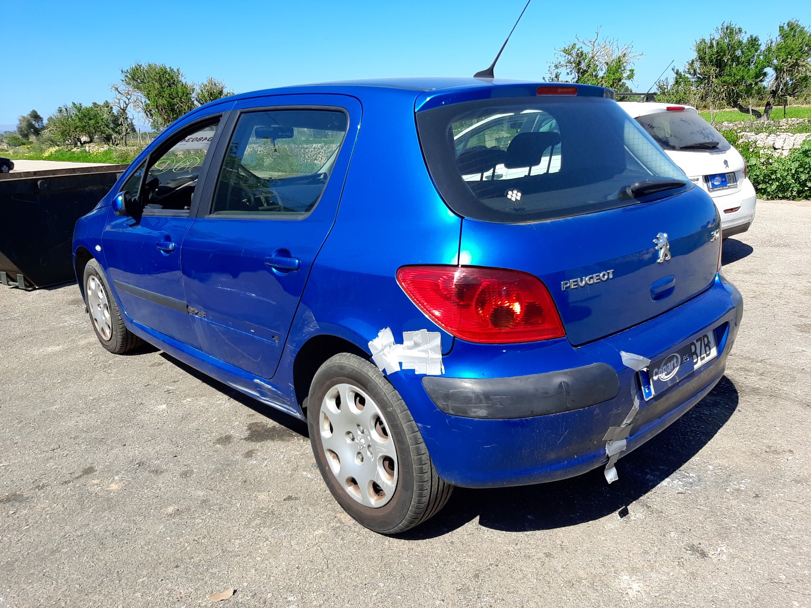 VF33CNFUB82592717 Auction: COPART SPAIN Lot: 50480347 Location: Mallorca VF33CNFUB82592717 Peugeot 307 2002 BLUE Photo 3